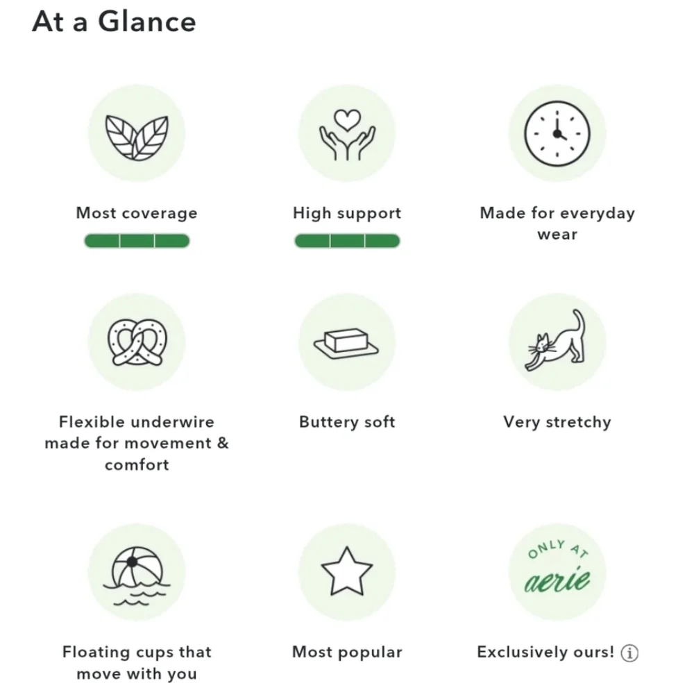 NWT Aerie | SMOOTHEZ Full Coverage Lightly Lined Bra In Starburst (36C) - Picture 8 of 15